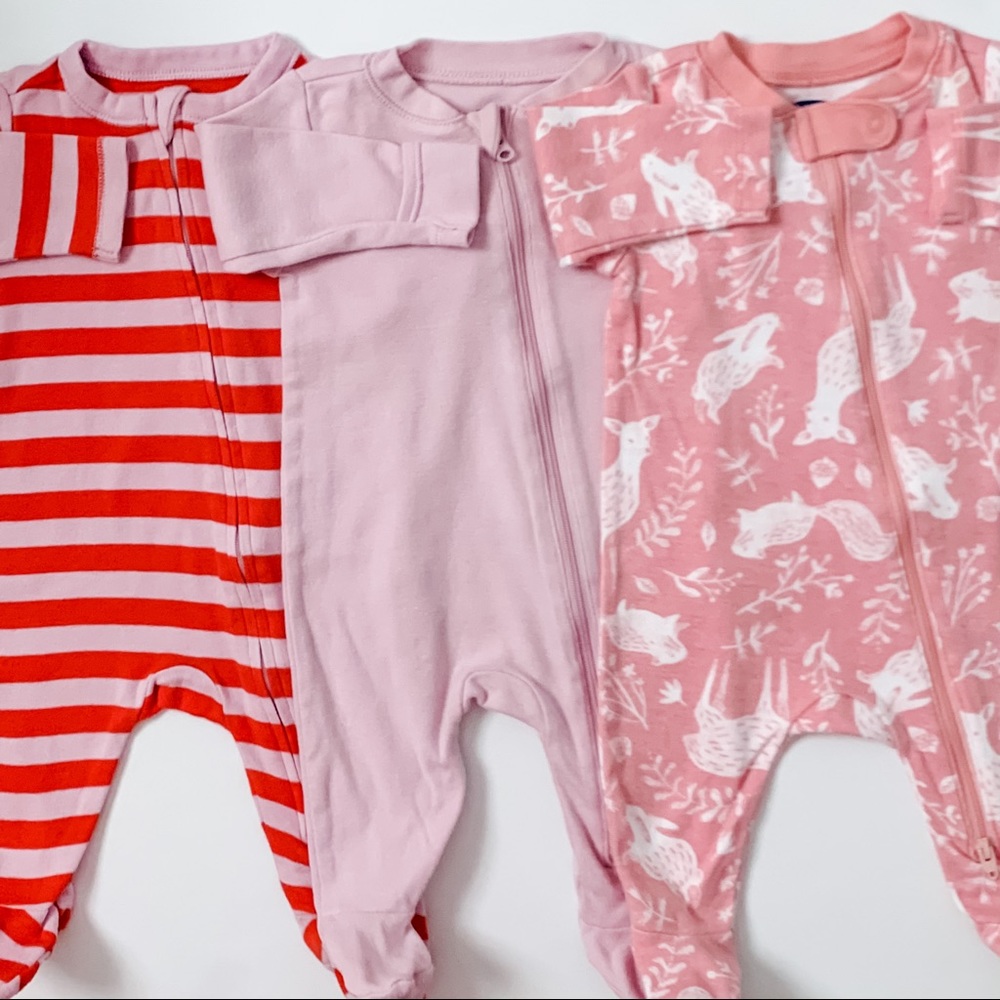 3 old navy footie One pieces